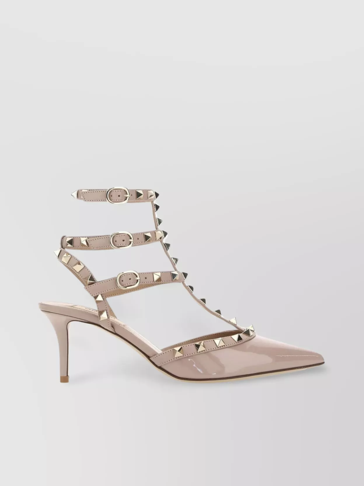 Shop Valentino Leather Pumps With Pointed Toe And Slingback Design In Brown