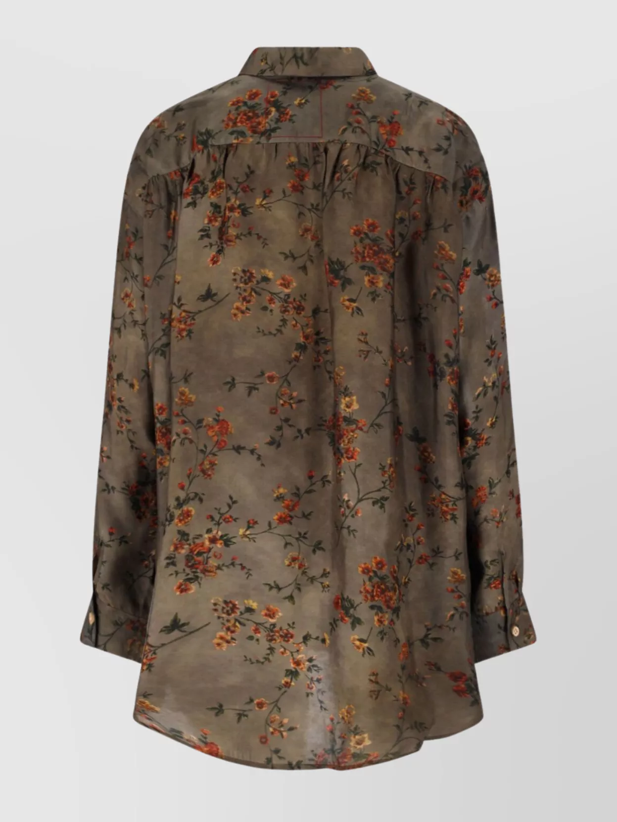 Uma Wang Casual Floral Collared Neck Long Sleeves