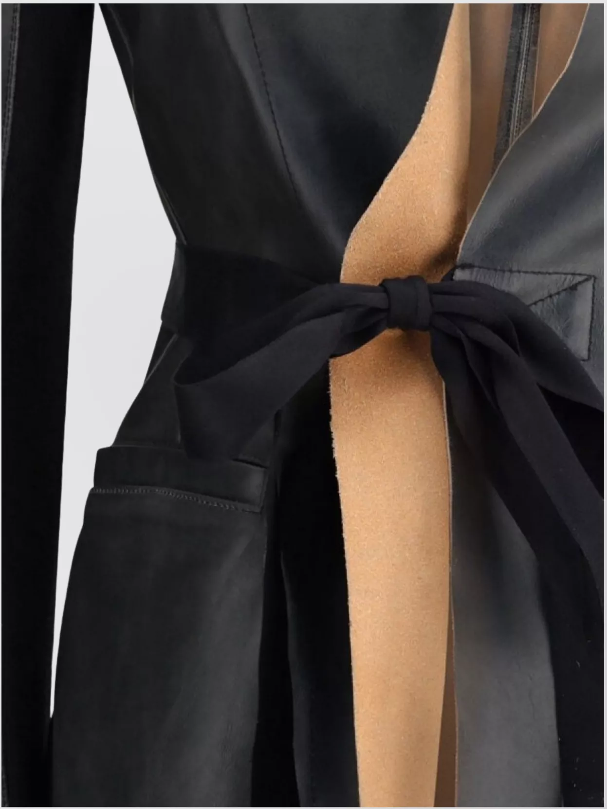 Rick Owens Jacket Leather Asymmetric Hem