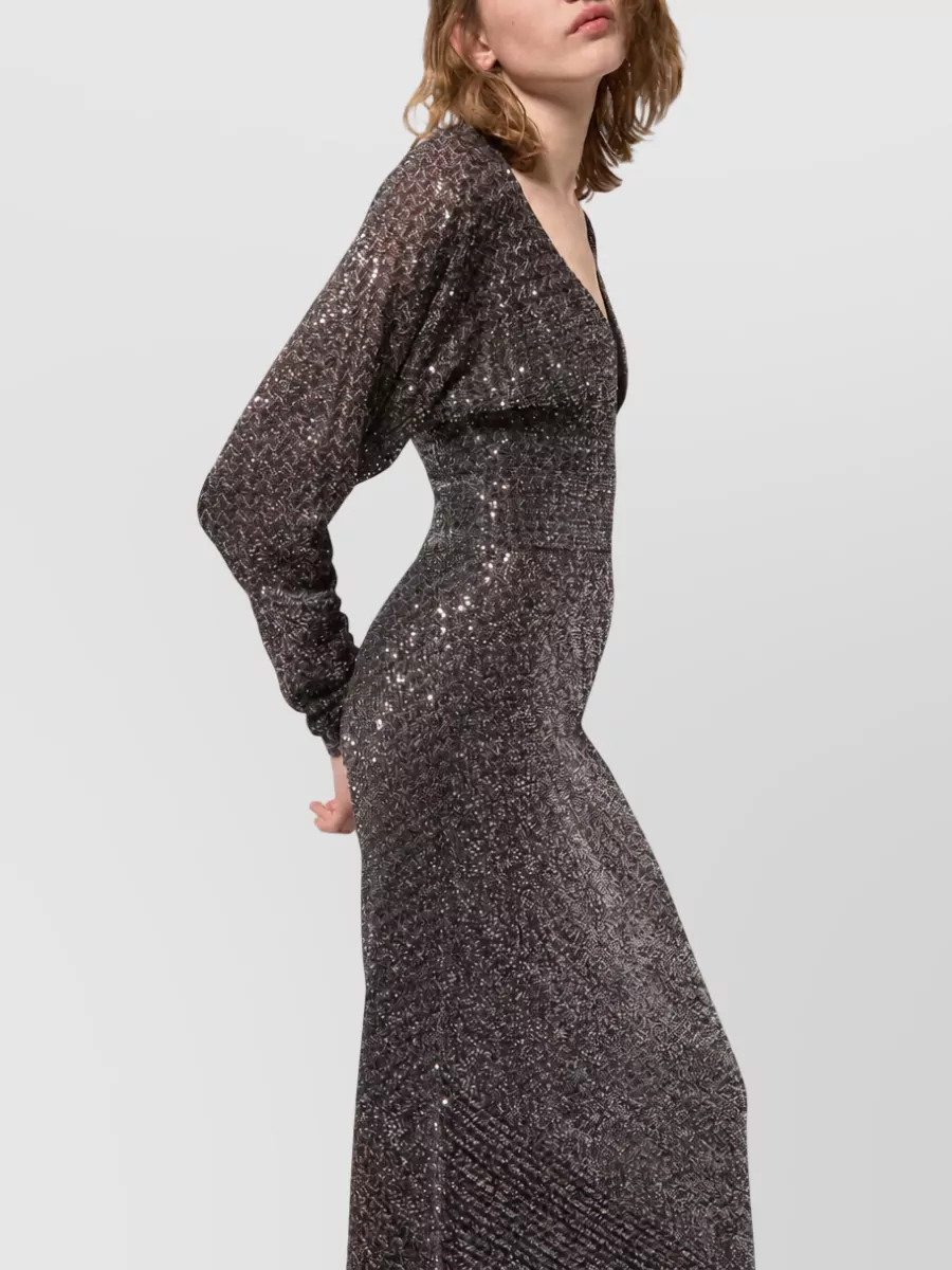 Missoni Sequinned V-Neck Maxi Dress