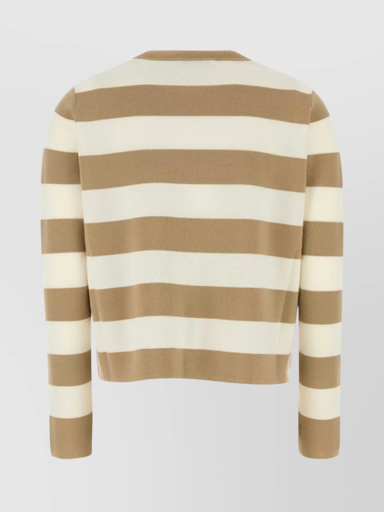 Max Mara Wool Sweater With Embroidered Stripes And Crew Neck