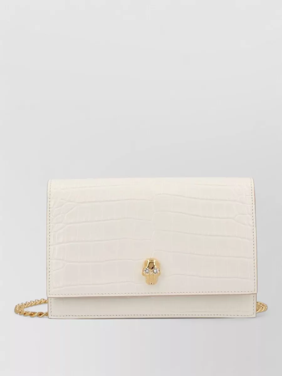 Alexander Mcqueen Skull Small Leather Clutch Bag