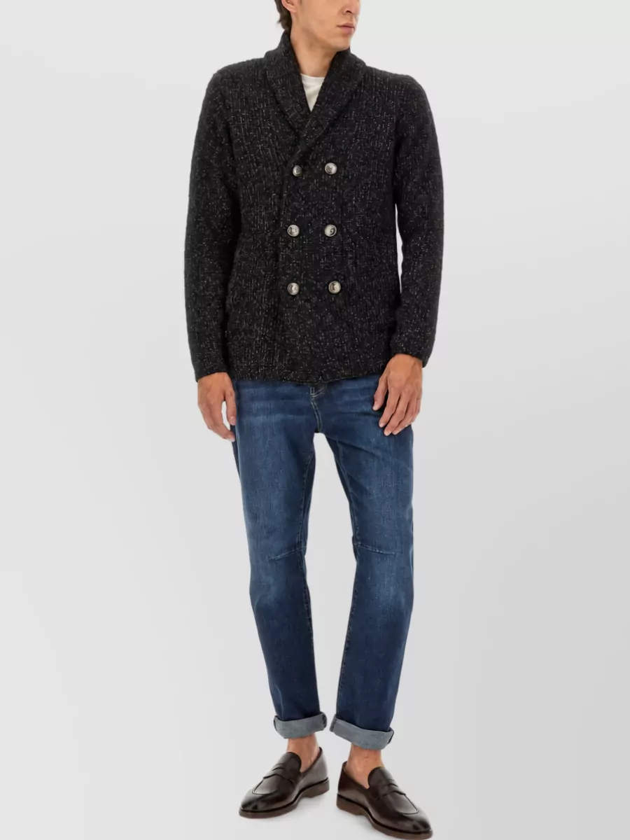 Brunello Cucinelli wool silk cashmere double-breasted coat