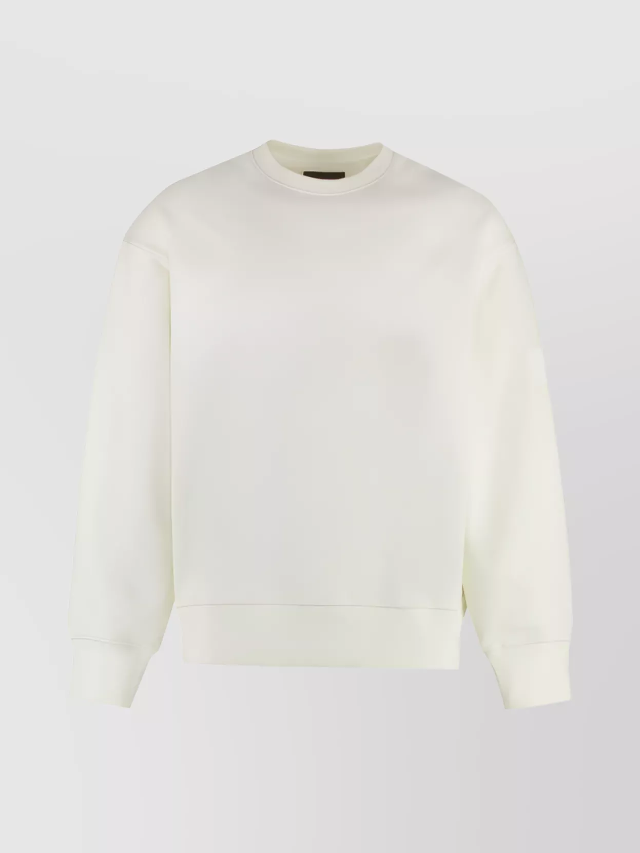 Y3 Yamamoto Versatile Ribbed Crew Neck Sweater In White
