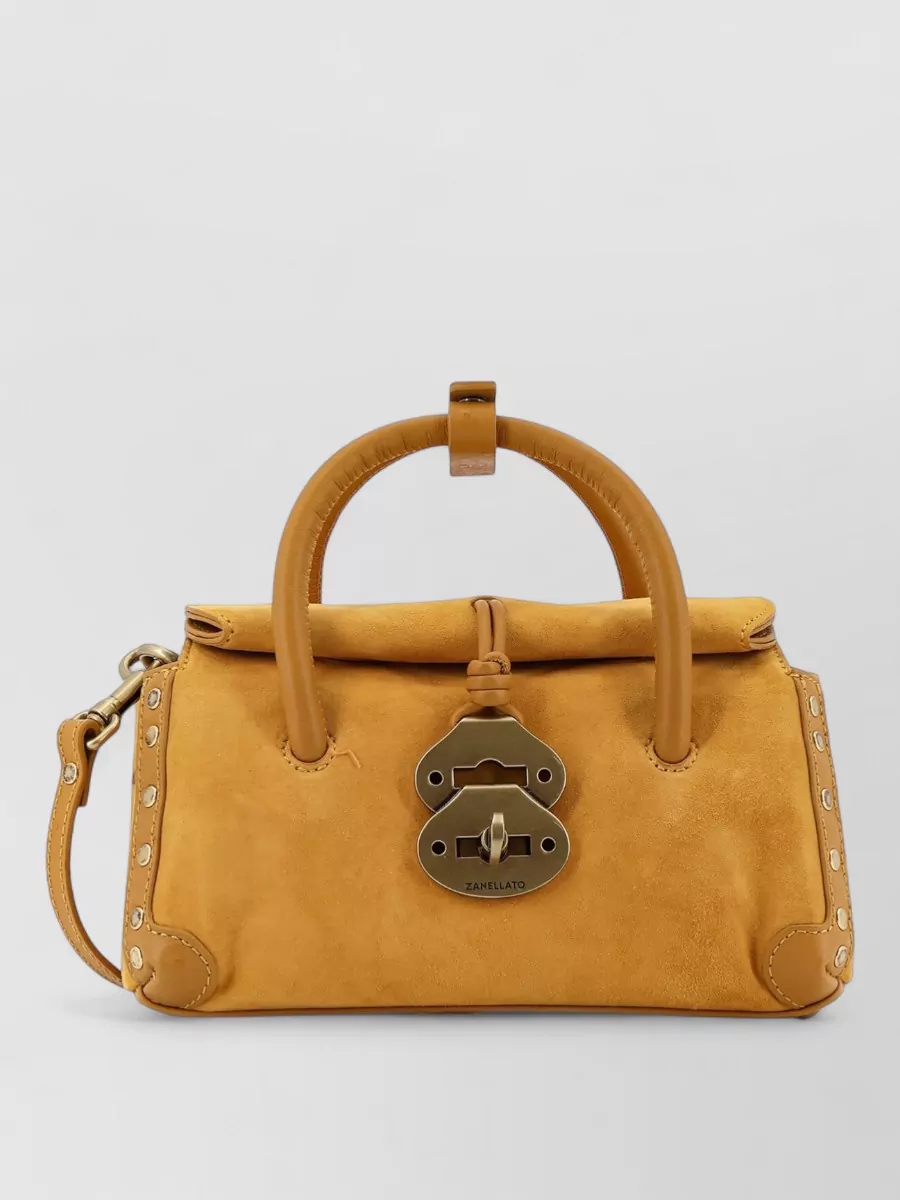 Zanellato leather studded shoulder bag