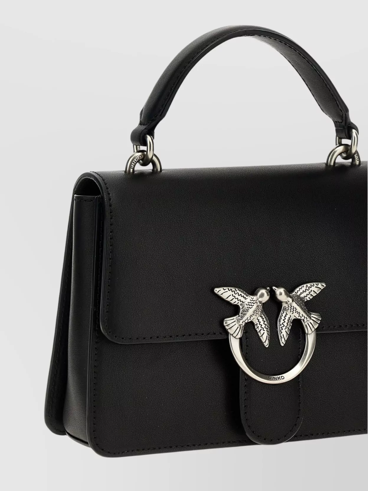 Pinko Mini Top Handle Handbag With Metal Hardware