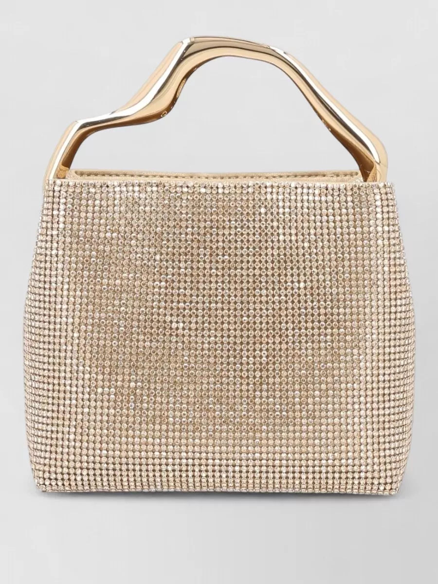Cult Gaia Crystal-Embellished Mini Clutch Bag