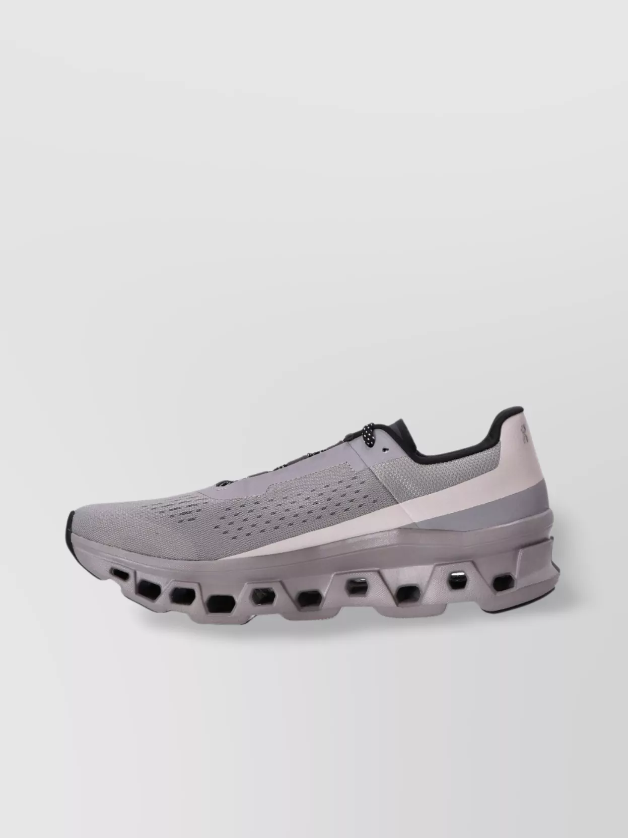 On Running Chunky Sole Mesh Panel Round Toe Sneakers