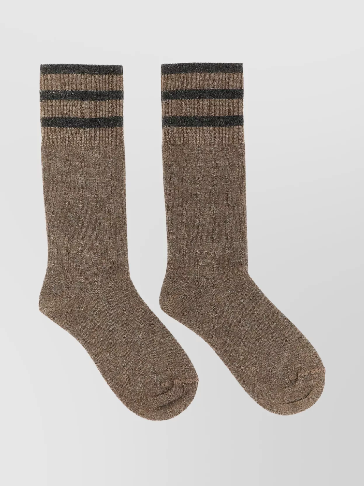 Brunello Cucinelli Shimmering Striped Mid-calf Socks