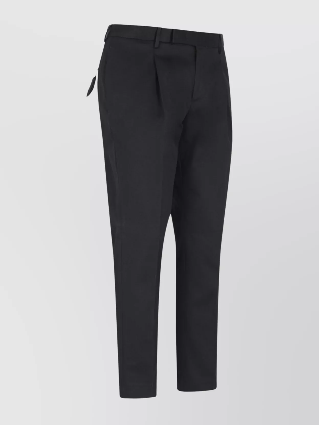 Pt Torino Navy Blue Cotton Trousers In Black