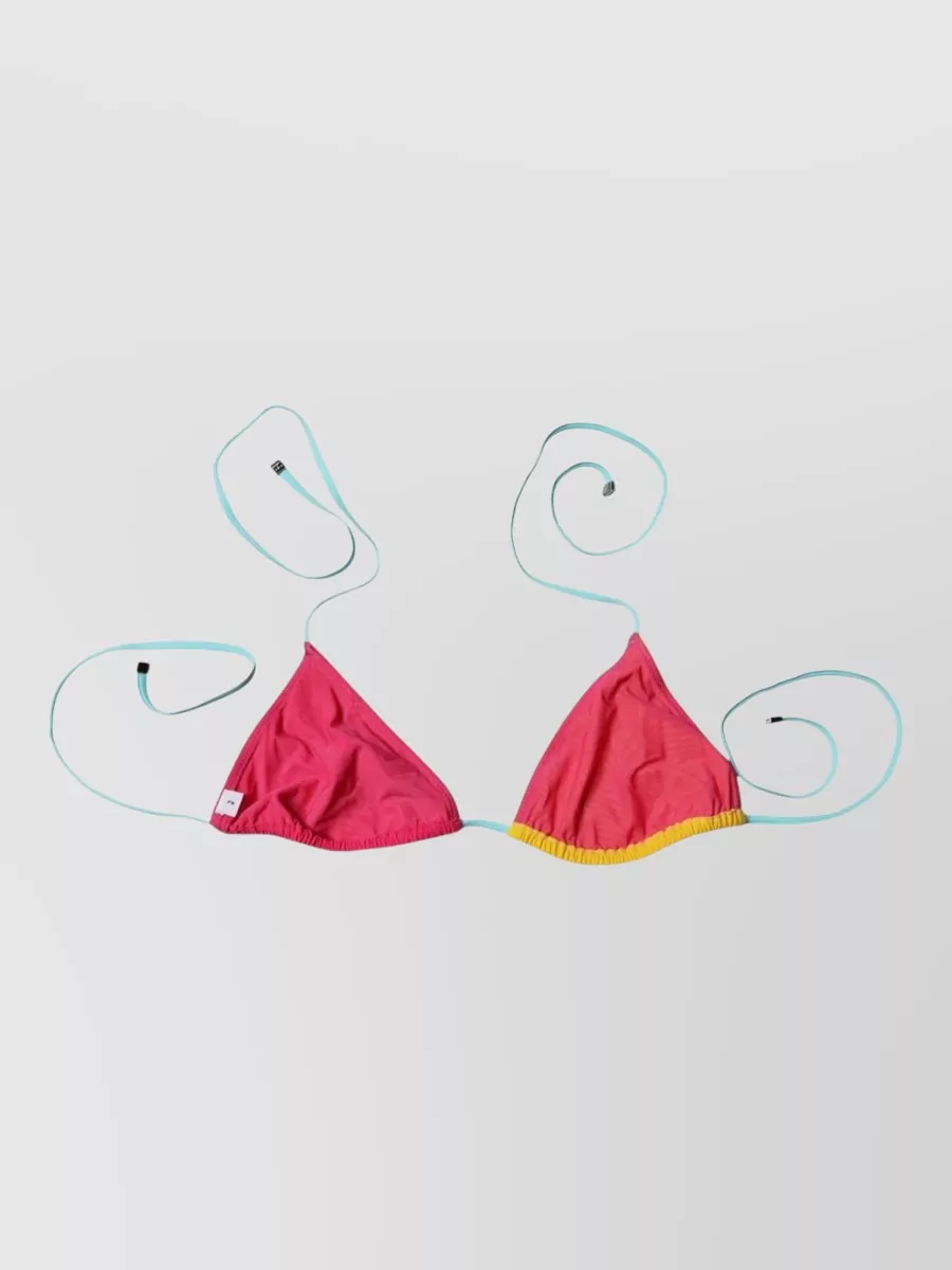 Dolce&Gabbana Silk halterneck triangle bikini top
