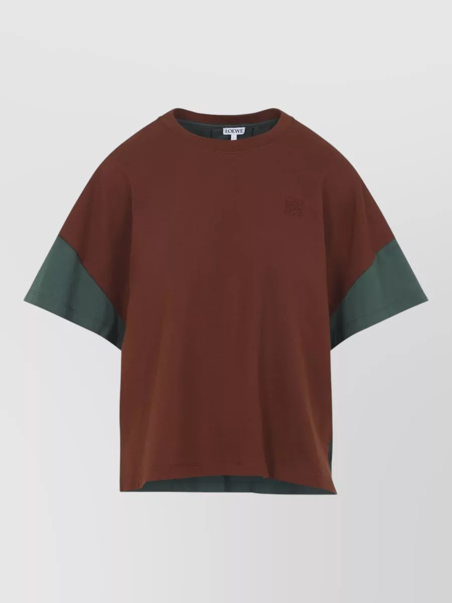 Loewe Color Block Crew Neck Short Sleeve Top