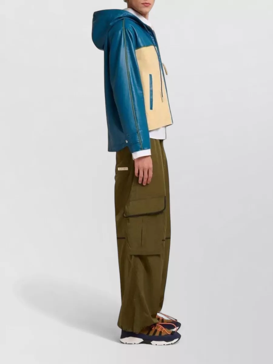 Marni Leather Hooded Jacket