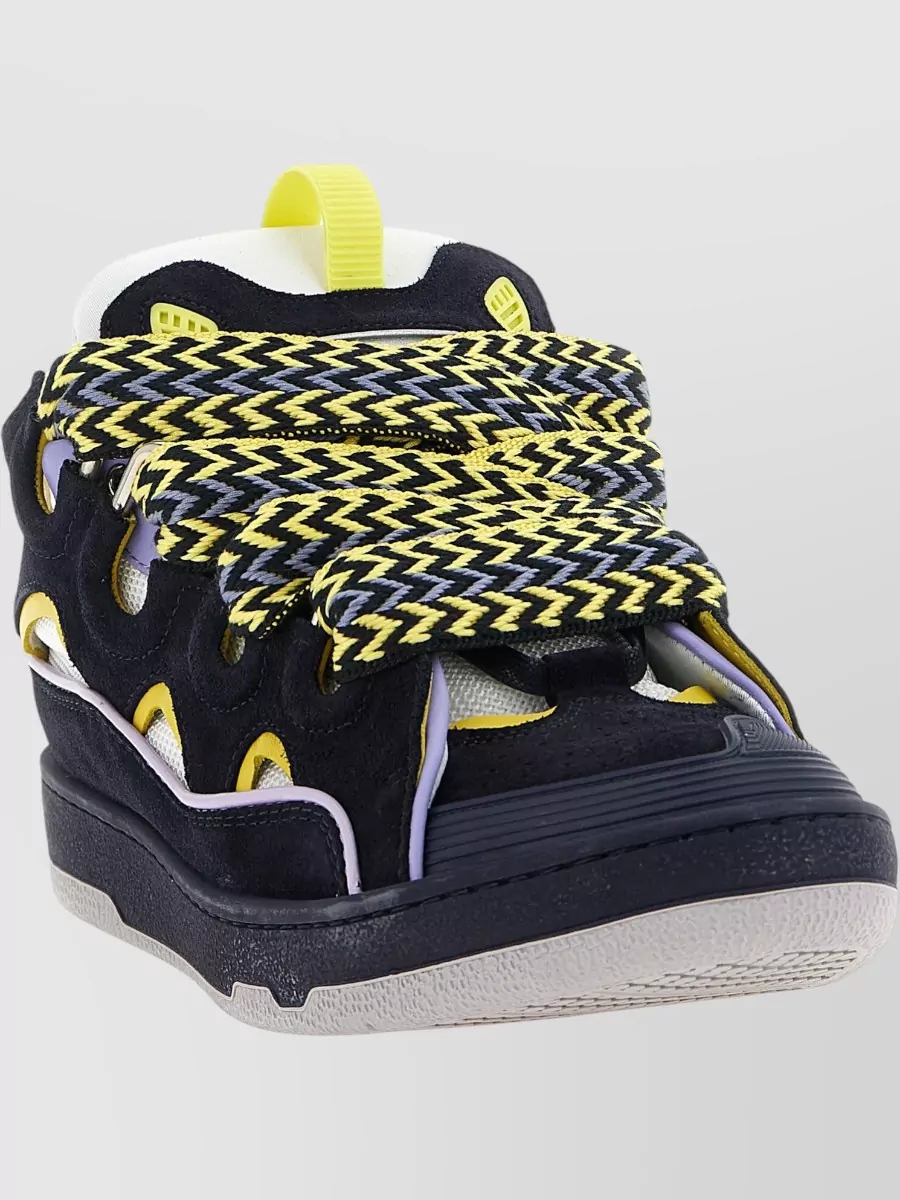Lanvin Lace Up Sneakers Pull Tab Detail