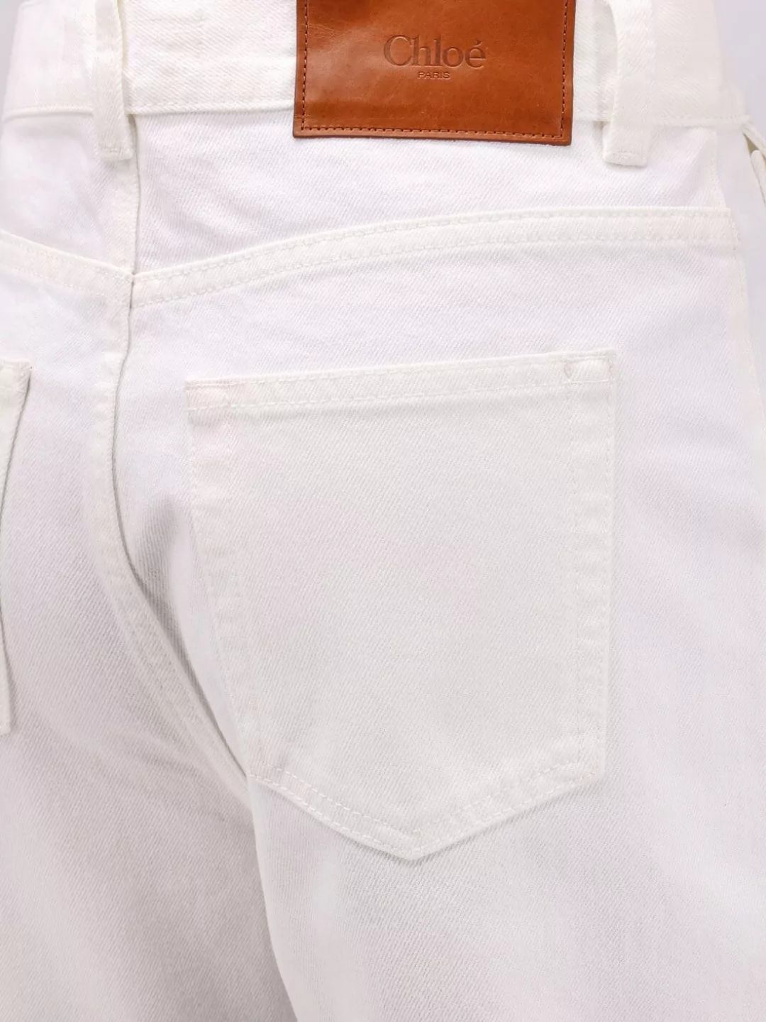 Chloé Denim Trouser Leather Tag