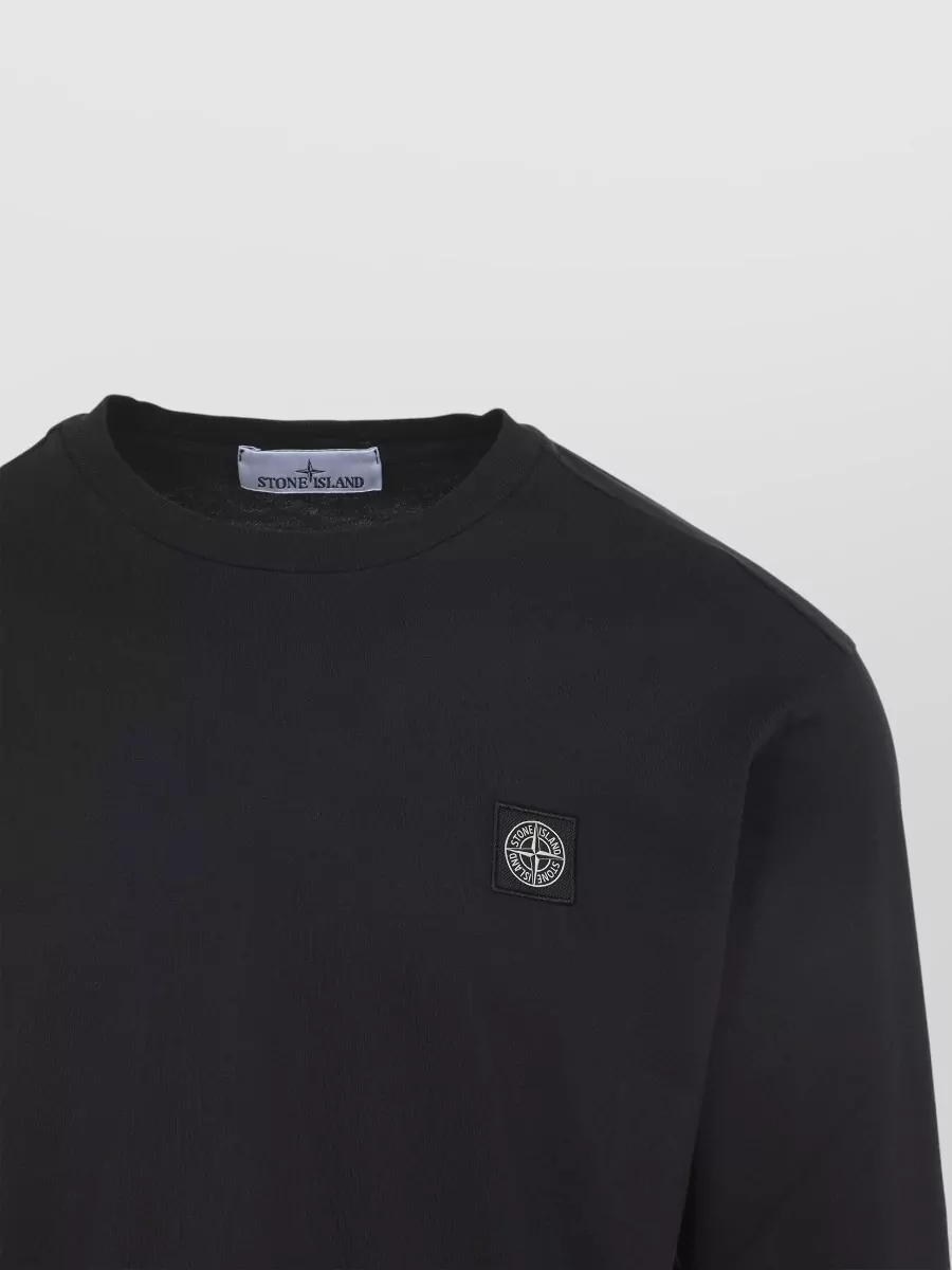 Stone Island Long Sleeve Crew Neck Ribbed Cuff T-Shirt
