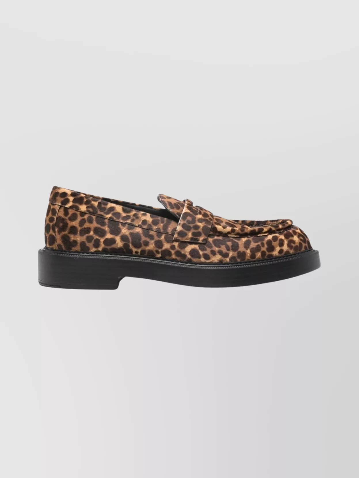 Emporio Armani Animal Print Low Block Heel Loafers