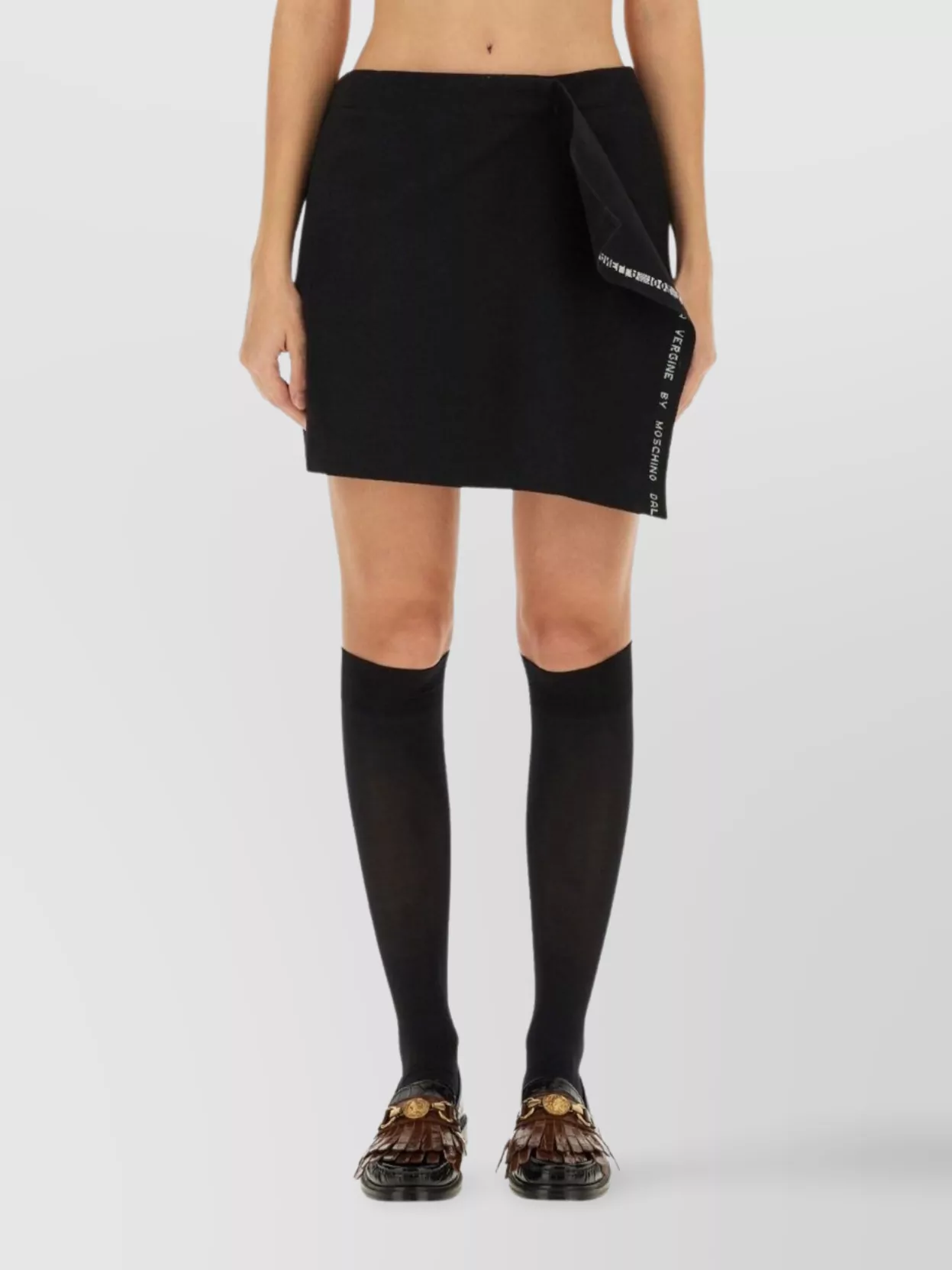 Moschino Asymmetric Cut Skirt For Modern Style In Black