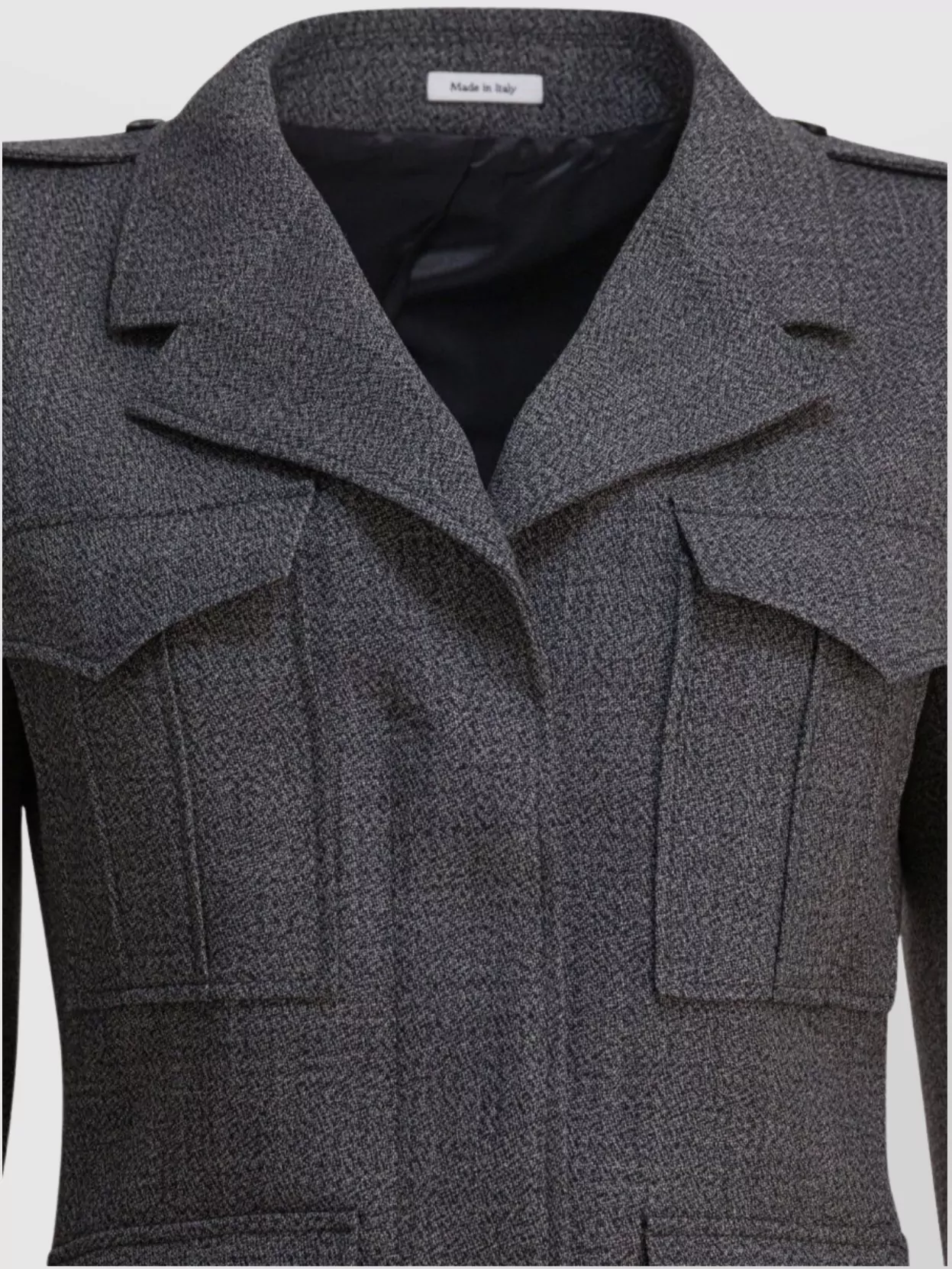 Alexander Mcqueen Fitted Silhouette With Epaulettes And Flap Pockets