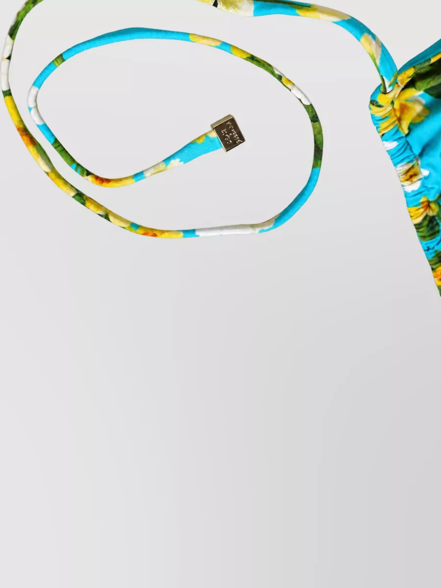 Dolce&Gabbana Floral-Print Halterneck Bikini Top