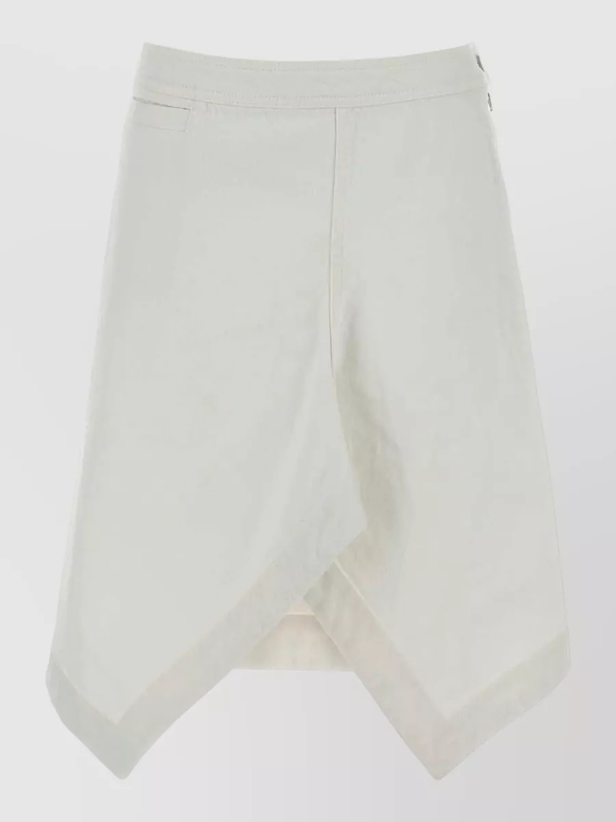 Lemaire asymmetric cotton denim skirt