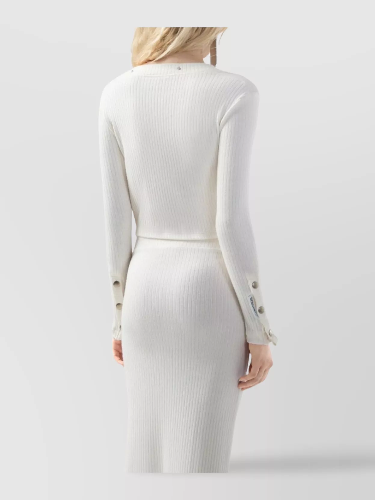 Gcds Asymmetrical Long Sleeve Ribbed Top