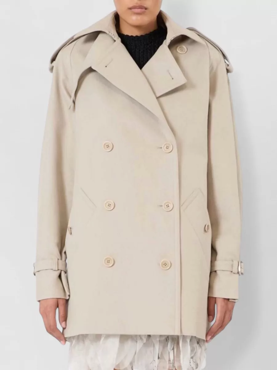 Max Mara Cotton Double-Breasted Belted Trench Coat