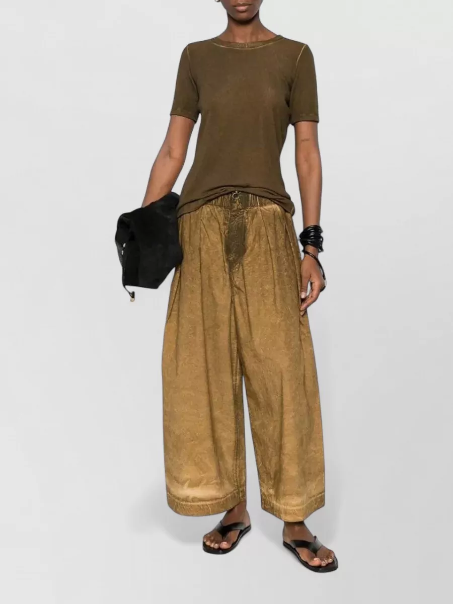 Uma Wang Poetic Wide Leg Pleated Trousers Back Pockets
