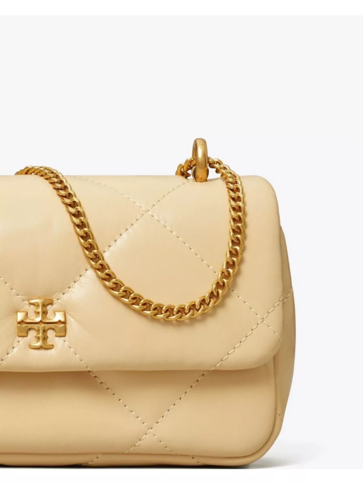 Tory Burch Mini Leather Shoulder Bag With Diamond Quilting
