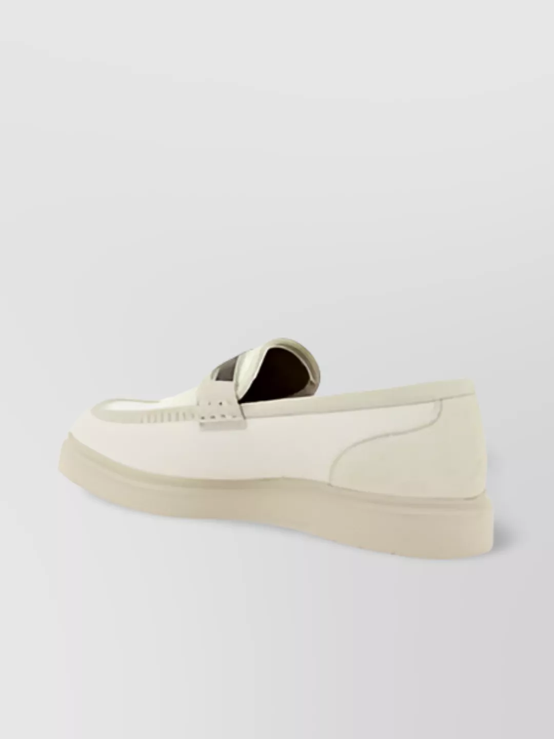 BRUNELLO CUCINELLI BEADED STRAP LOAFERS BLOCK SOLE