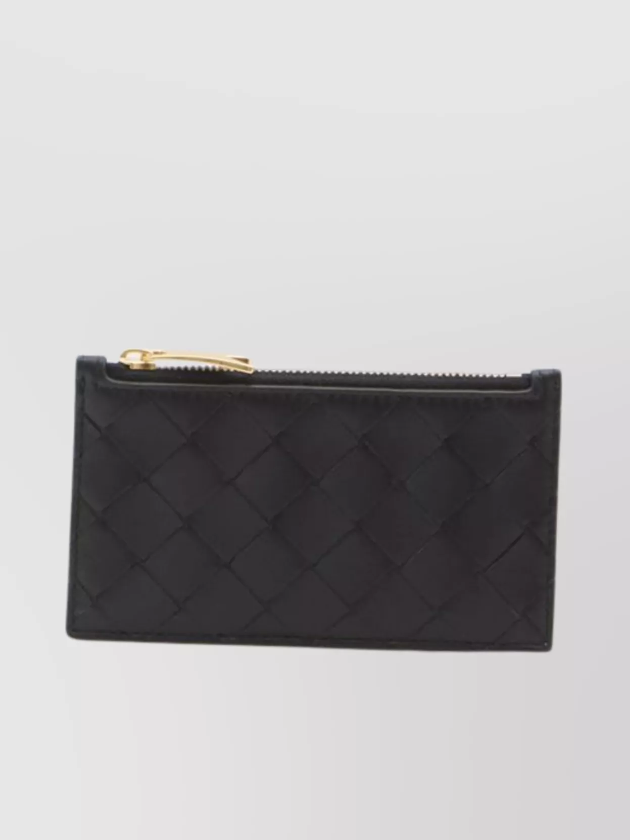 Bottega Veneta Intrecciato Pattern Compact Lambskin Cardholder