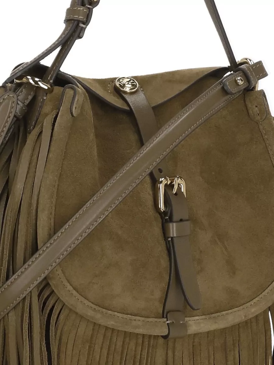 Etro Small Calf Leather Fringe Shoulder Bag