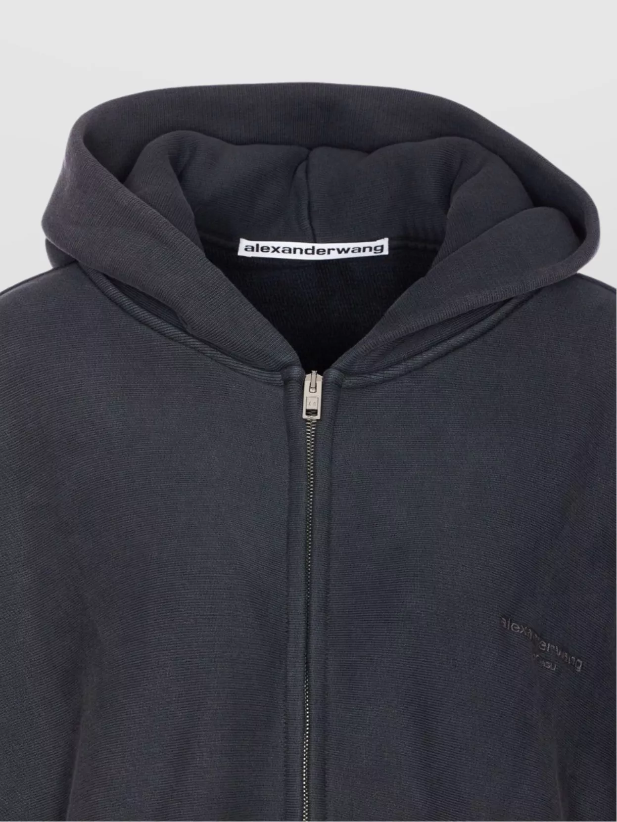 トップス alexander wang knit hoodie Alexander Wang Hooded knitwear zip-up sweater | The Fashion