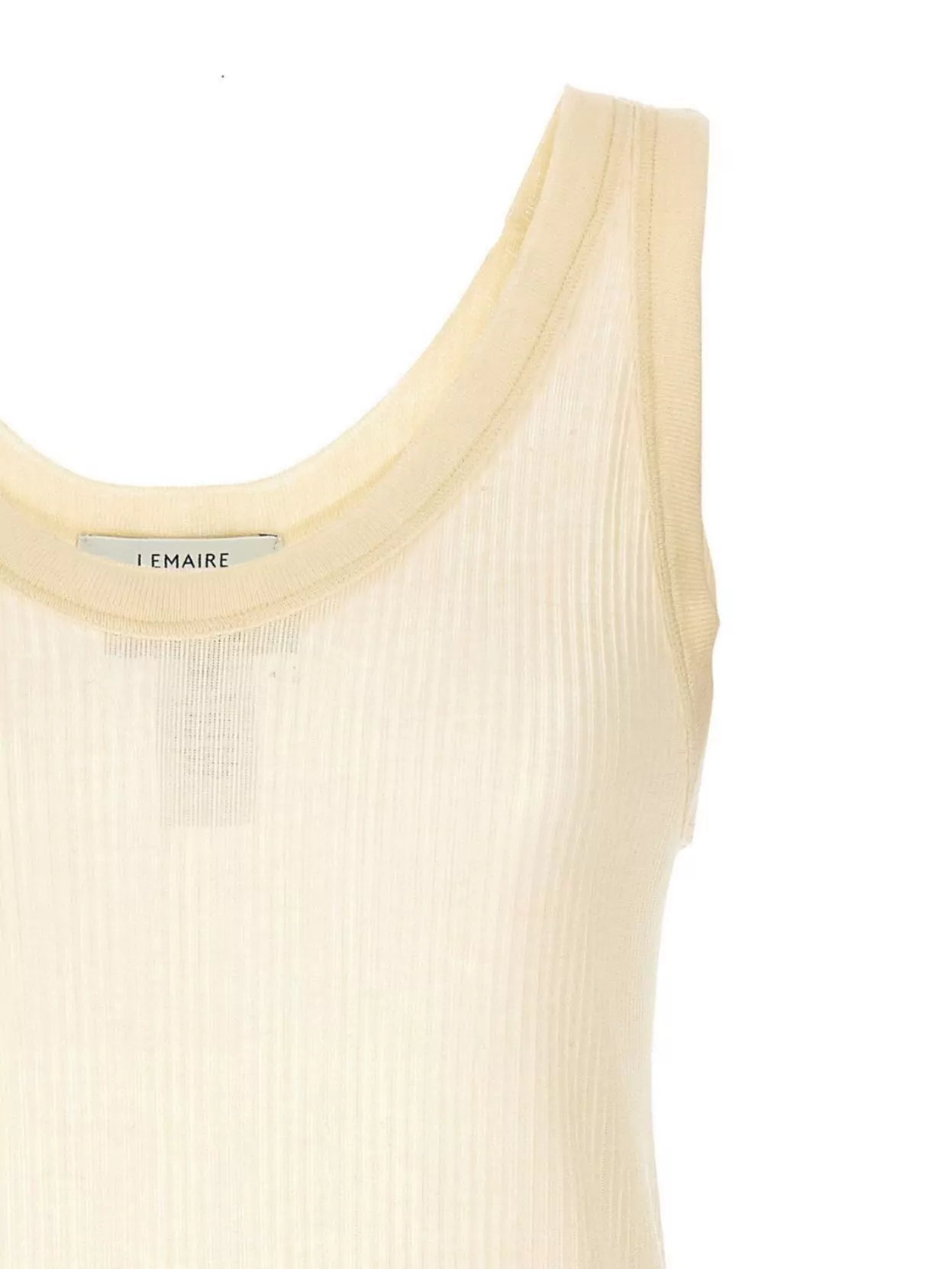 Lemaire Ribbed Scoop Neck Sleeveless Top