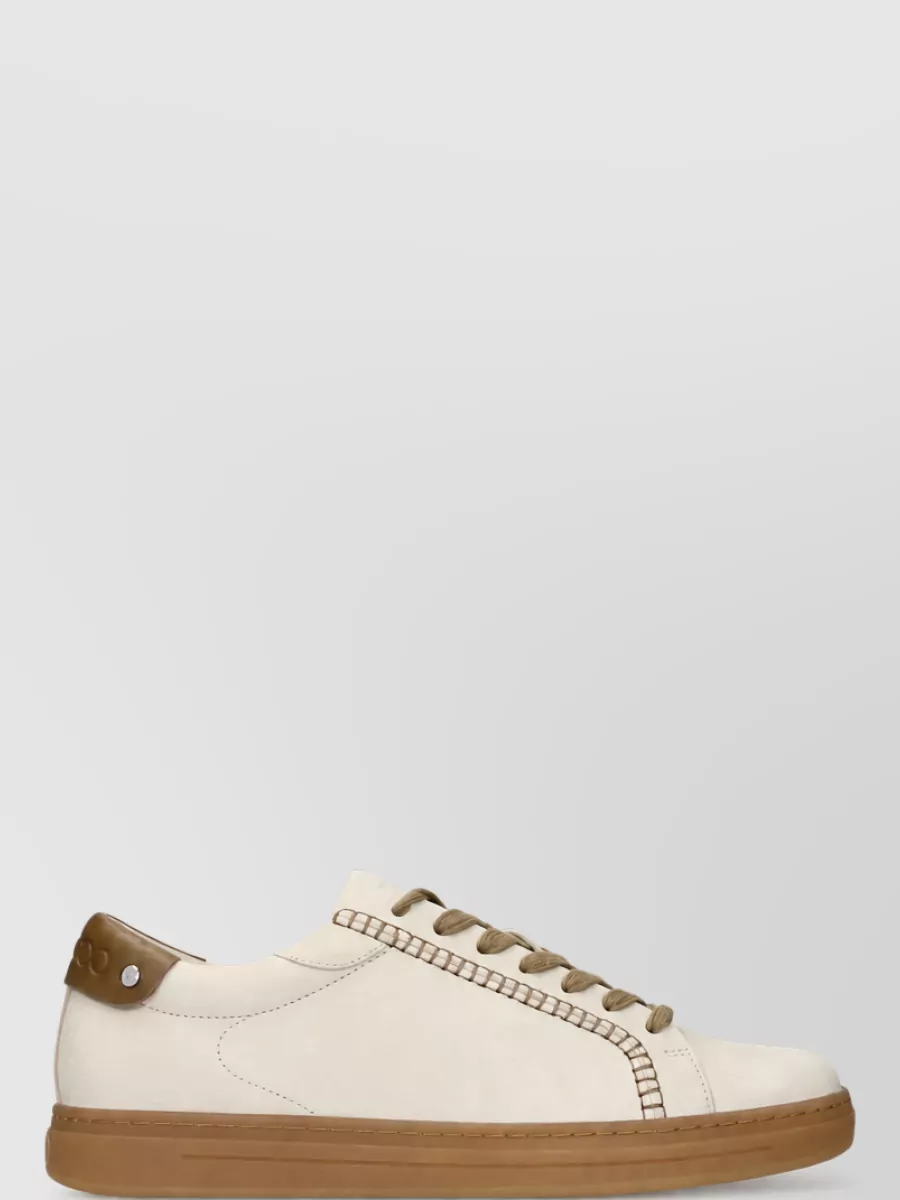 Jimmy Choo Suede Leather Lace-Up Sneakers