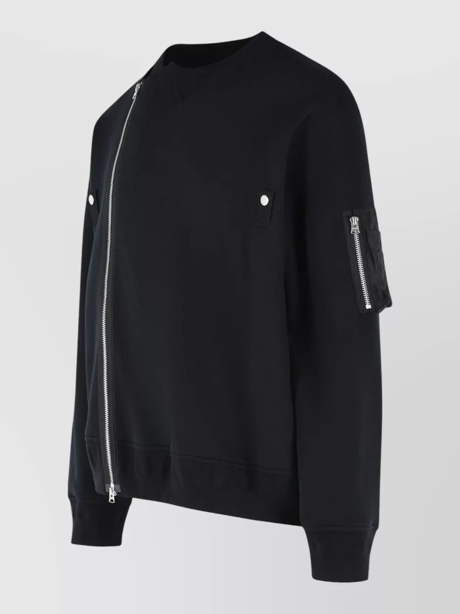 Sacai Cotton Blend Sweatshirt Jacket