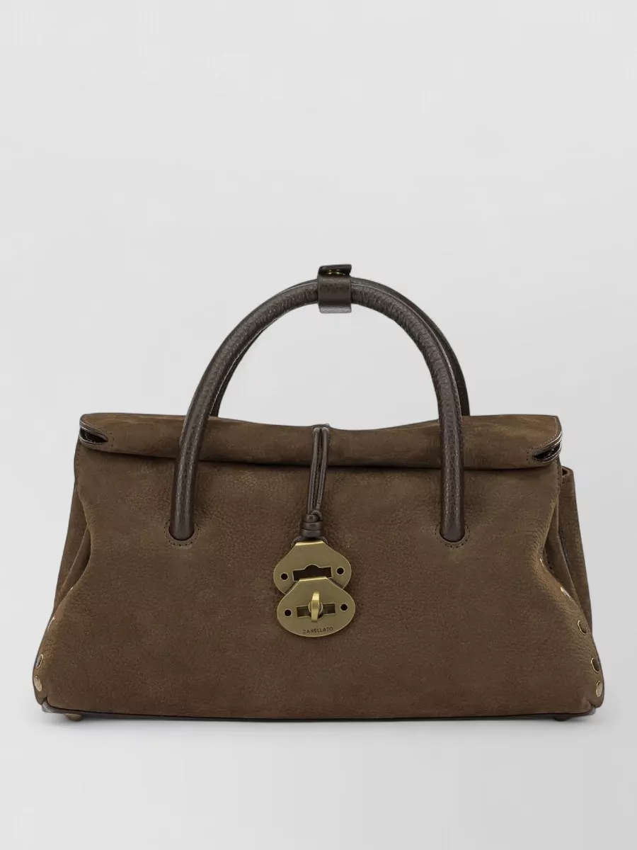 Zanellato leather studded shoulder bag