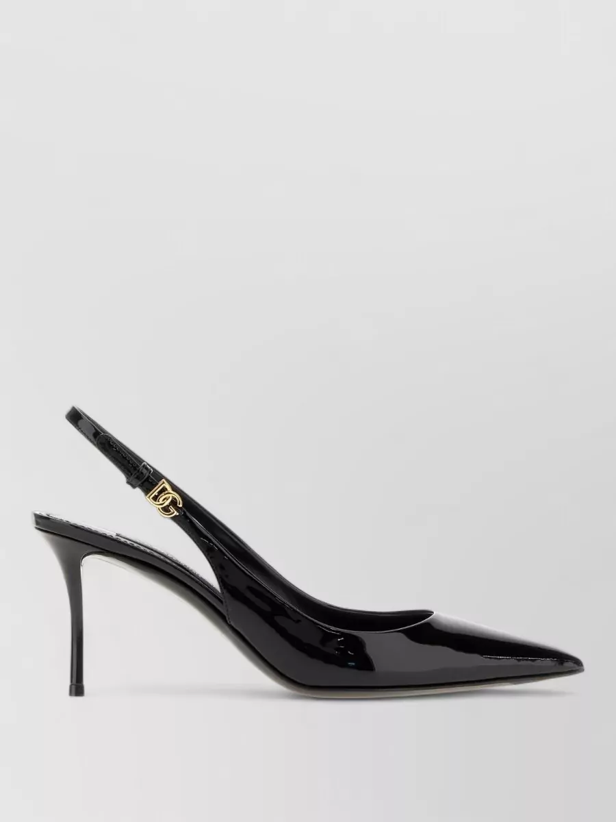 Dolce&Gabbana leather patent slingback pumps