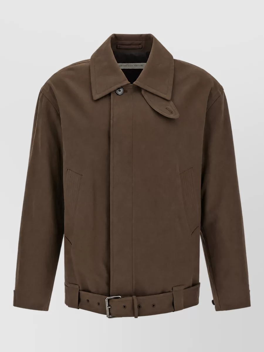 Dries Van Noten Cotton single breasted coat