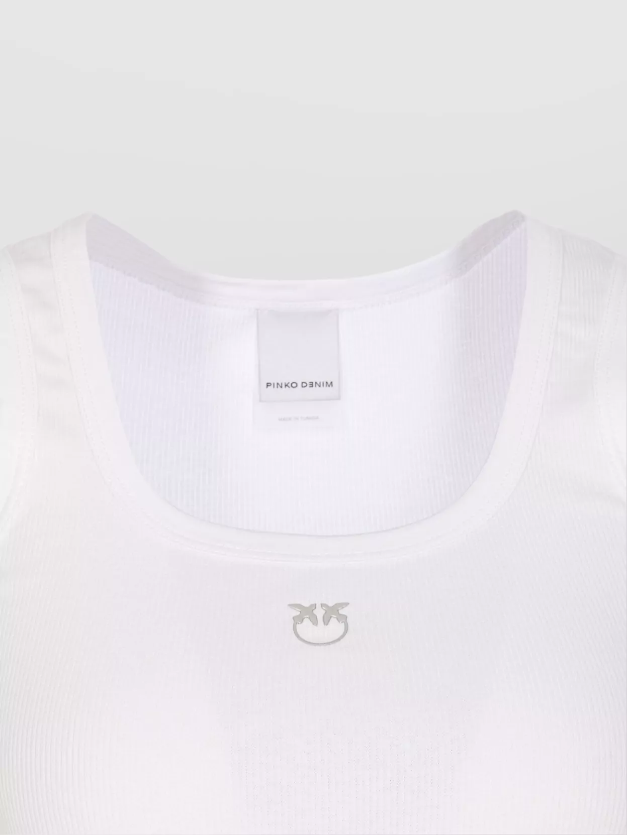 Pinko Ribbed Round Neck Sleeveless Top