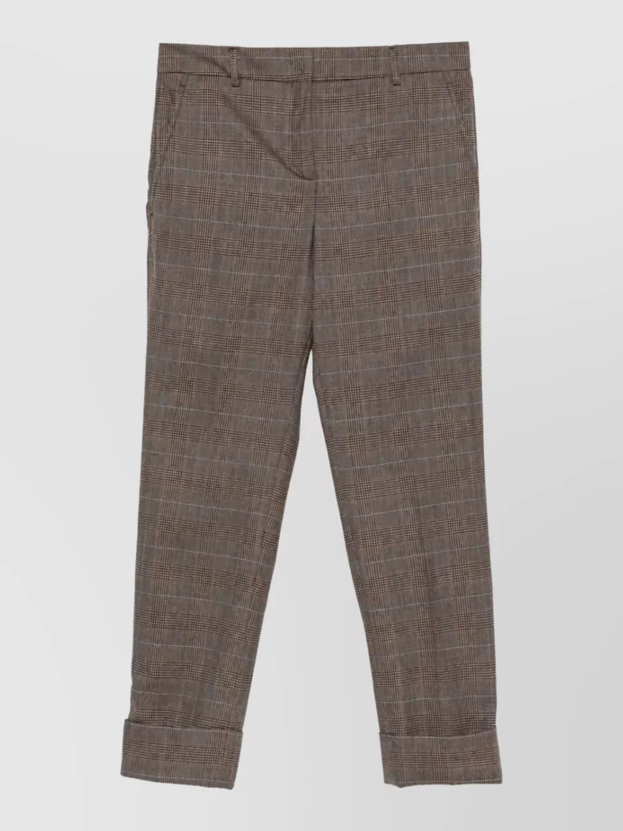 Incotex checked tailored trousers