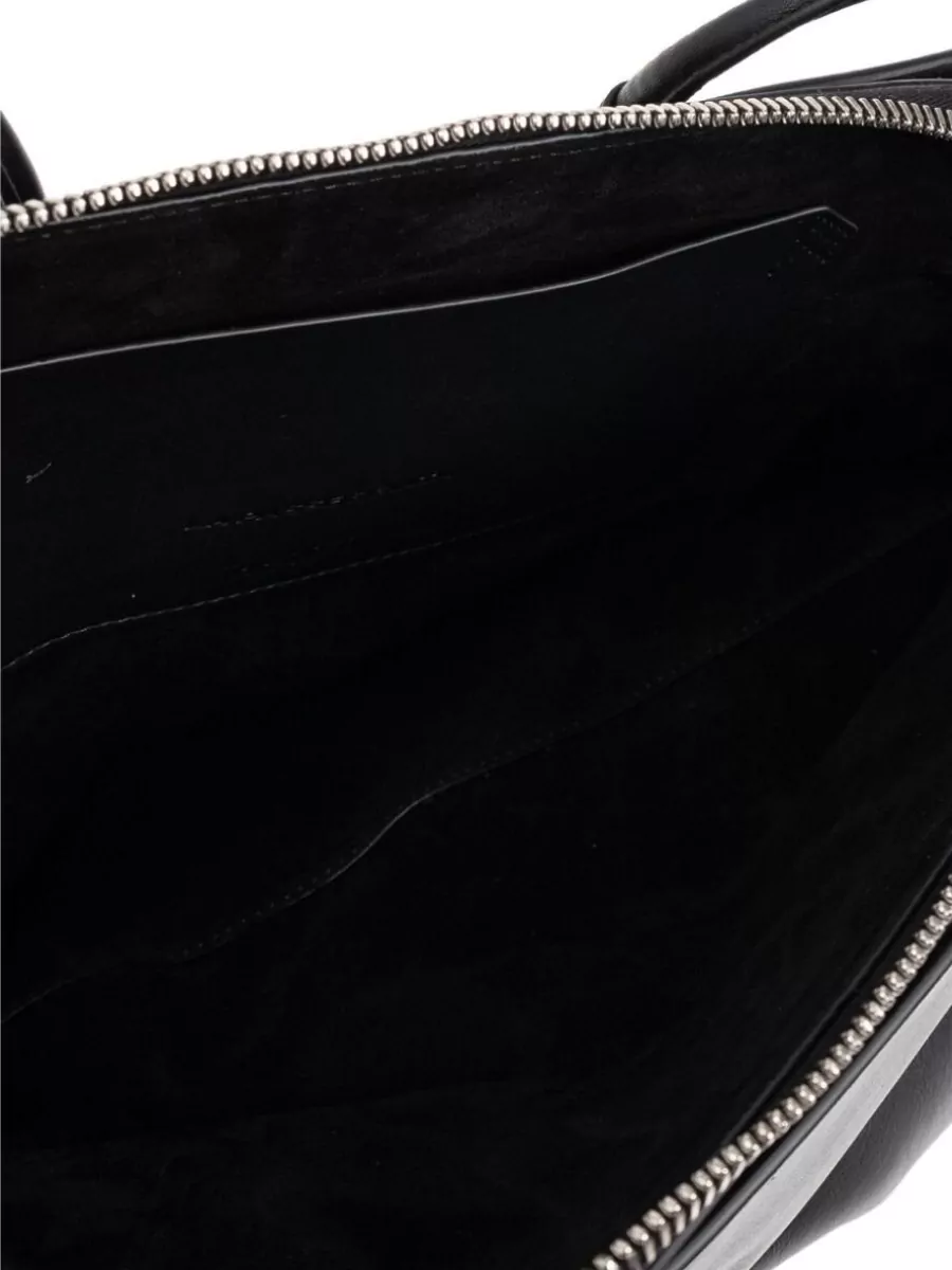 The Attico Medium Leather Top Handle Tote Bag