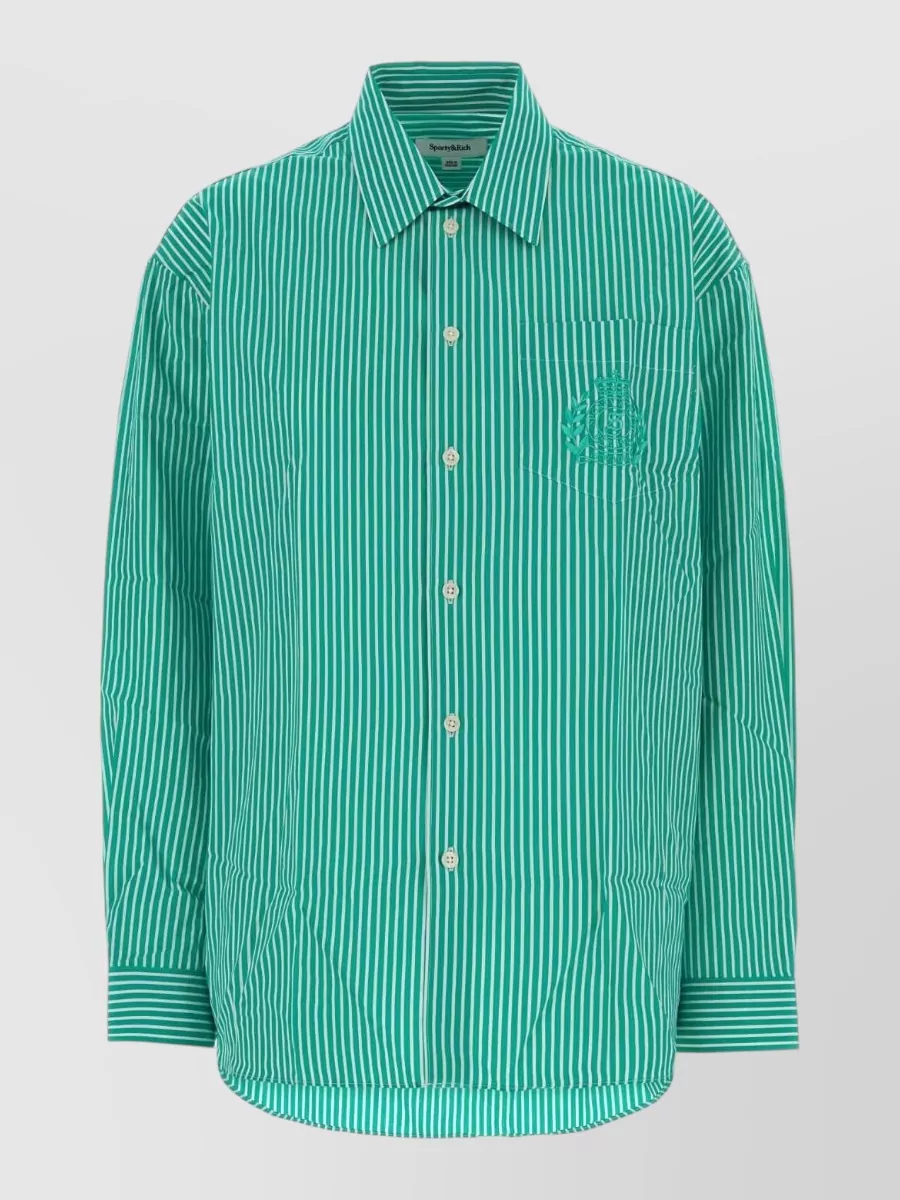 Sporty & Rich Cotton Embroidered Shirt