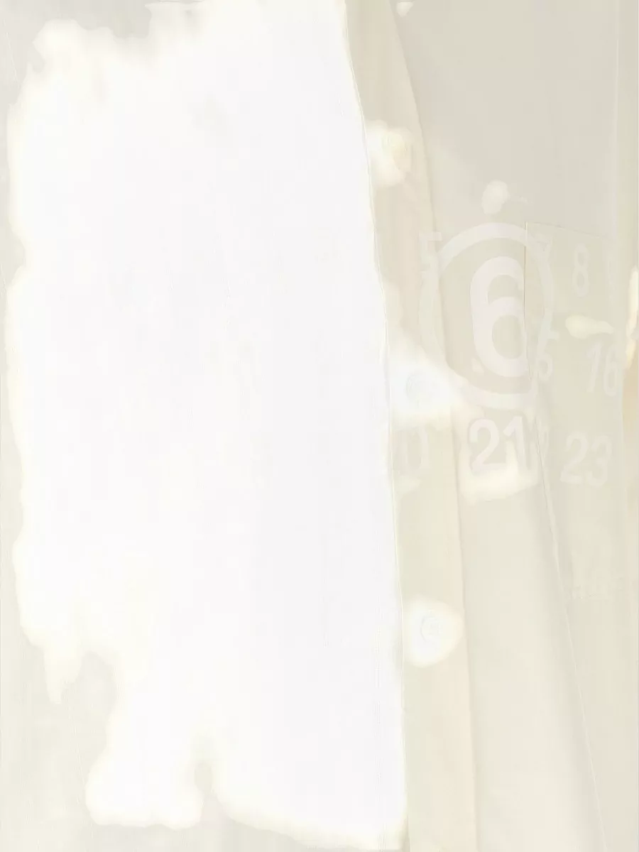 Mm6 Maison Margiela Mixed Fabric Shirt Short Sleeves Collar