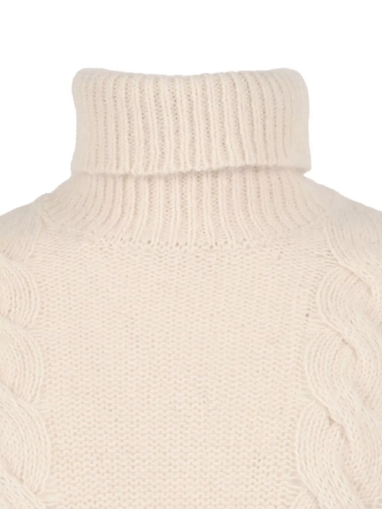K-Way Textured Turtleneck Cable Knit Sweater