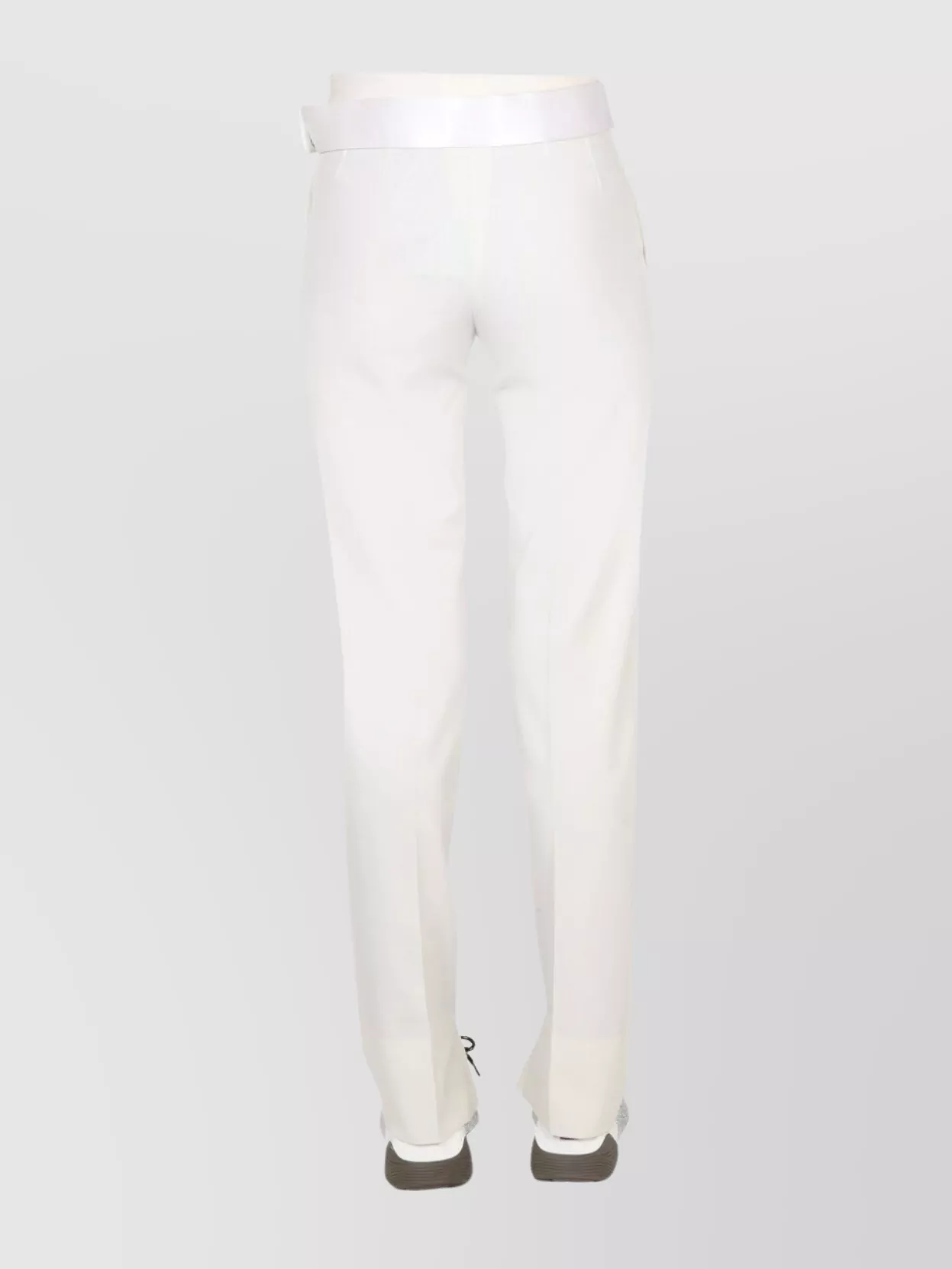 STELLA MCCARTNEY STRAIGHT LEG PANTS WITH BELT LOOPS AND SIDE POCKETS
