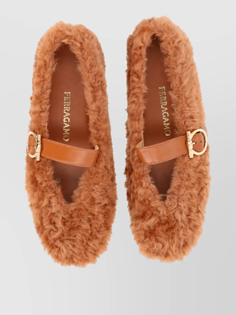 Ferragamo Shearling Slippers