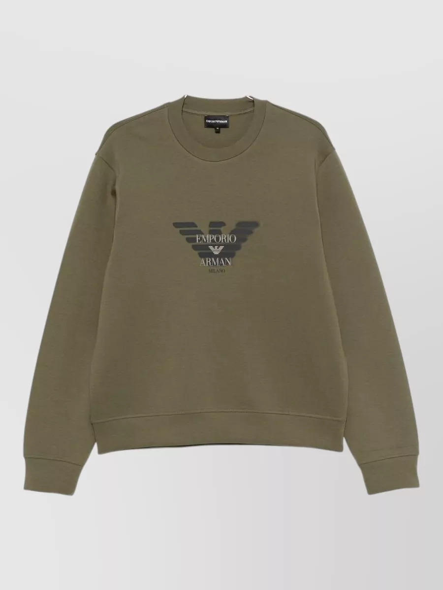 Emporio Armani ribbed logo sweatshirt