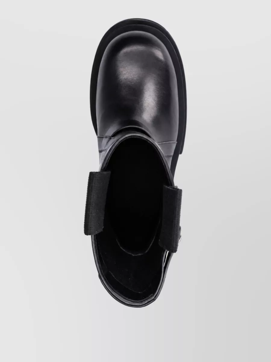 Rick Owens Leather Ankle Boots