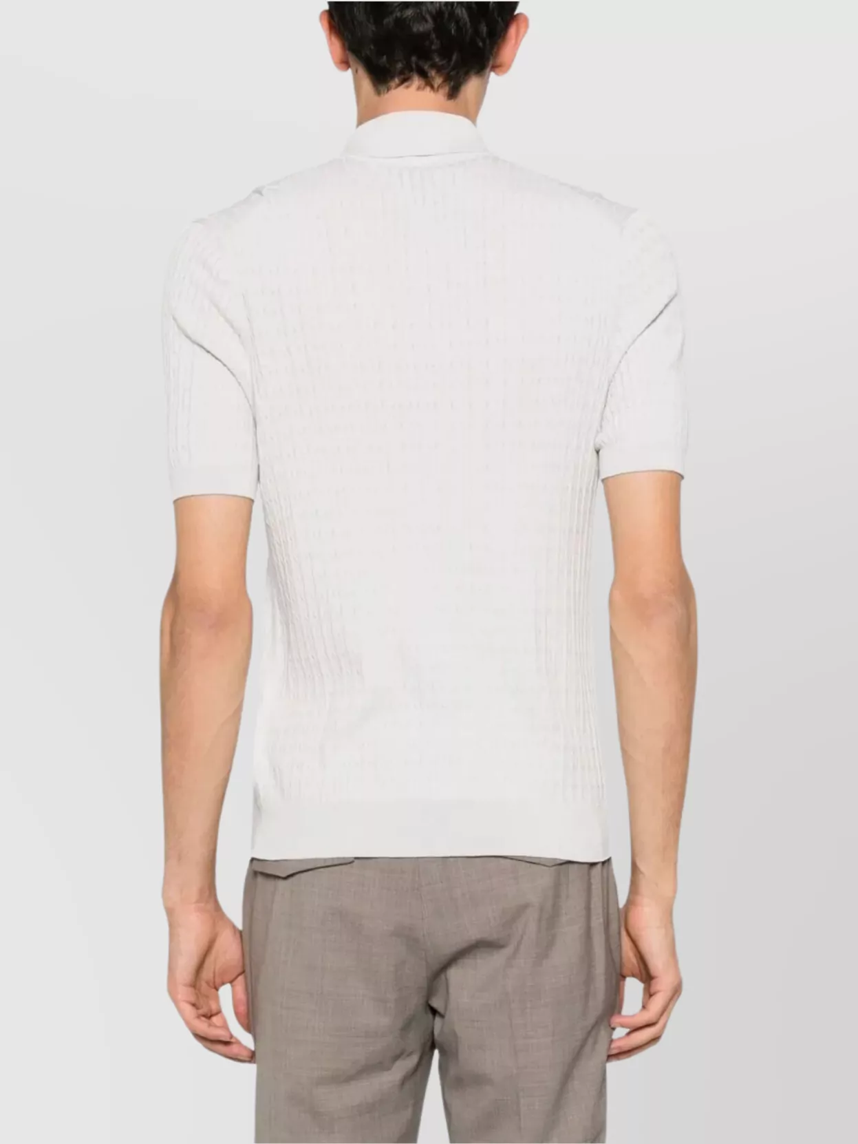 Fay Lightweight Knit Polo Shirt With Short Sleeves